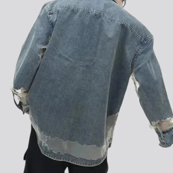 Vintage style men's denim shirt