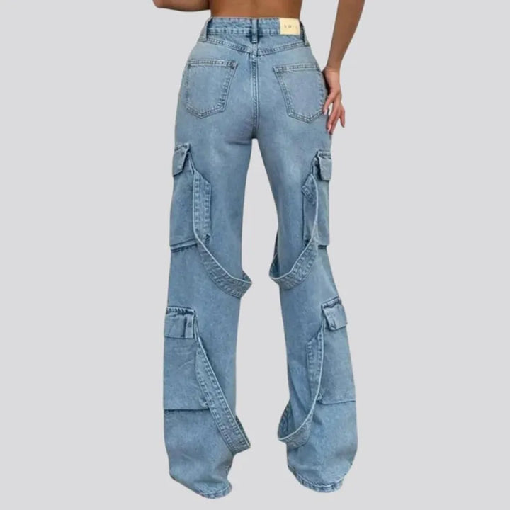 Fashionable light pattern women's jeans