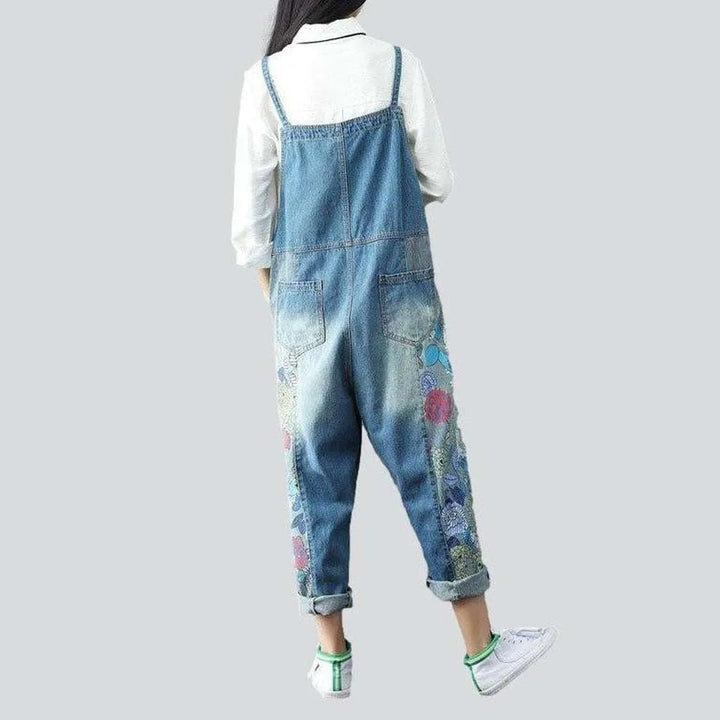 Painted women's jean dungaree