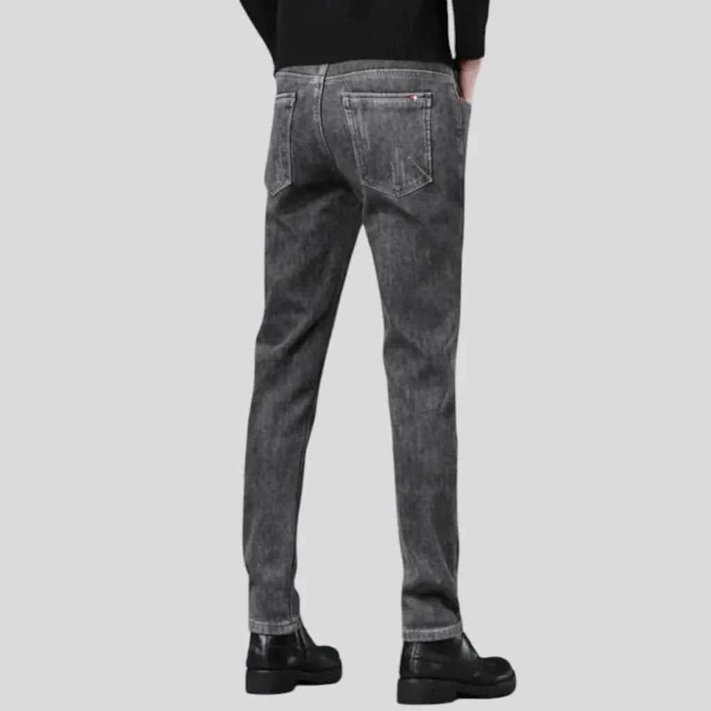 Stretchable warm men's jeans