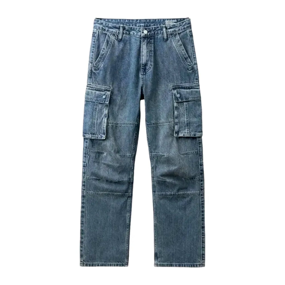 Light Sanded Men's Jeans - Light Blue