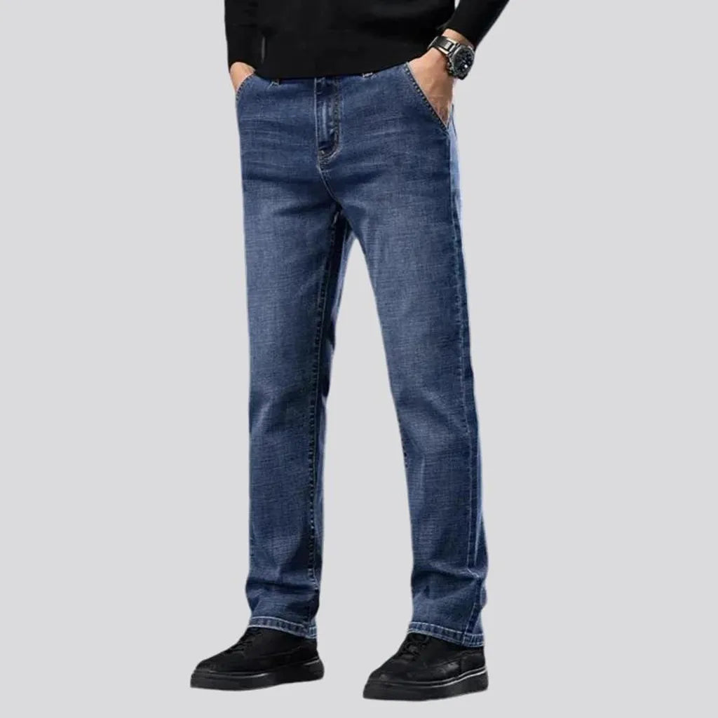 Vintage tapered-fit stretchable men's jeans