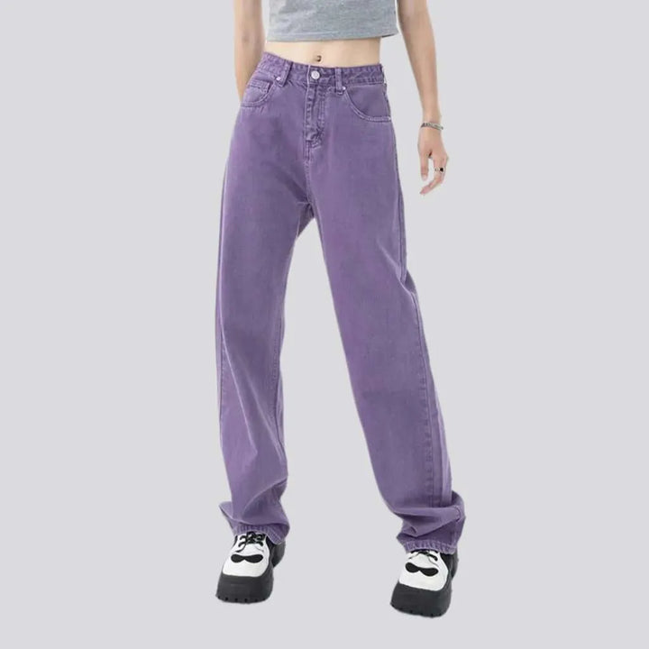 Y2k color jeans
 for women