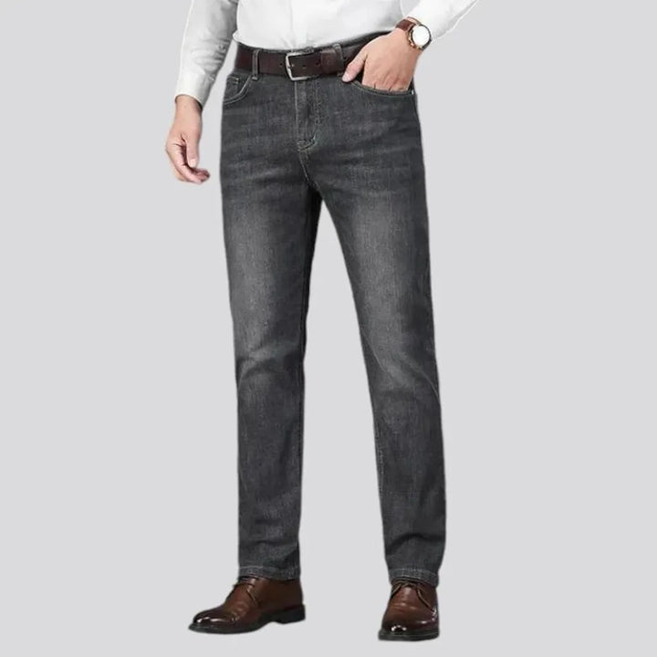 Sanded and slim men's jeans