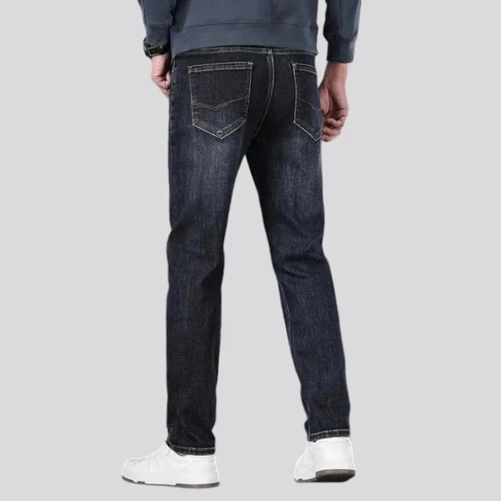 High rise tapered men's jeans