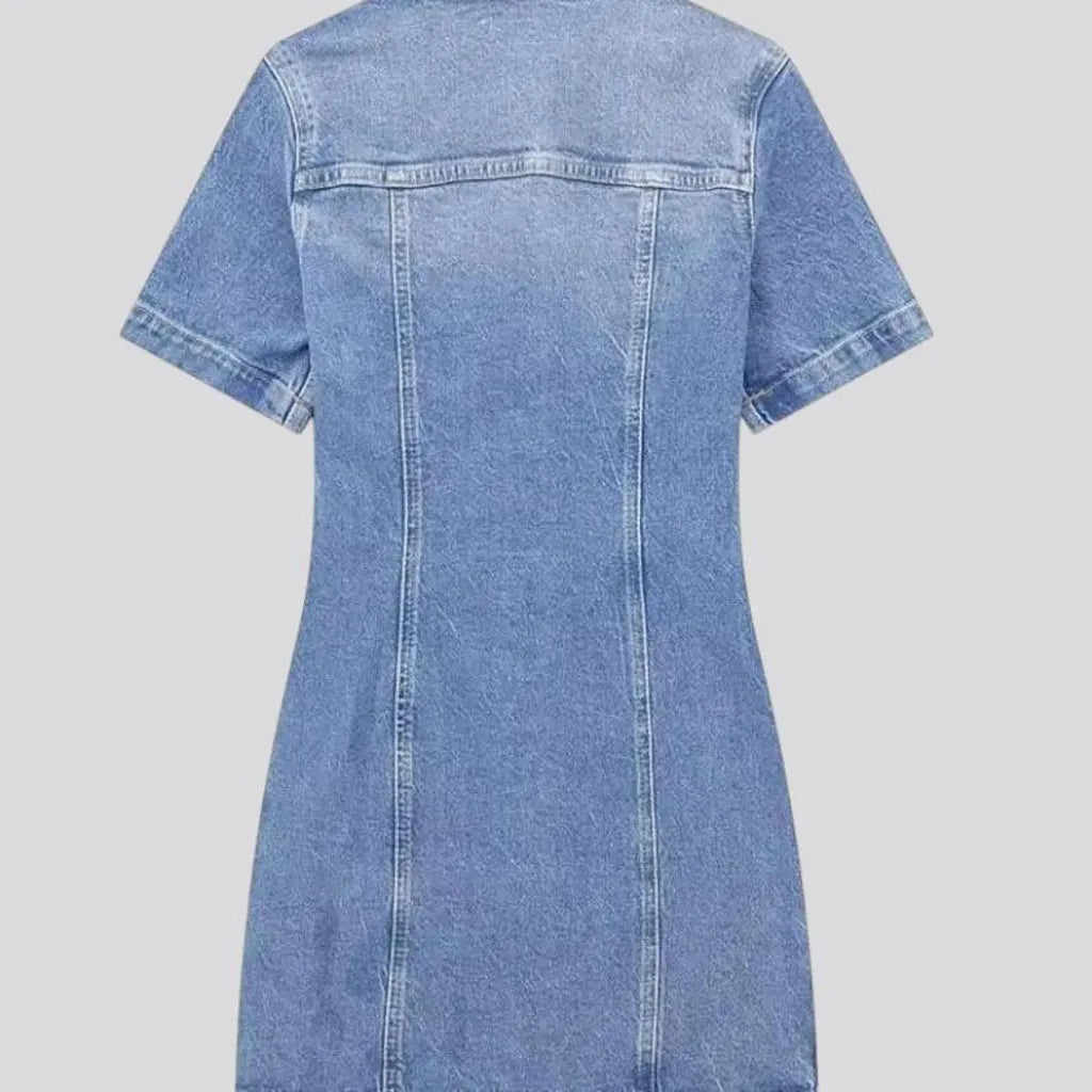 Sanded light tank top jeans dress