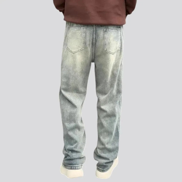 Retro mid rise baggy men's jeans