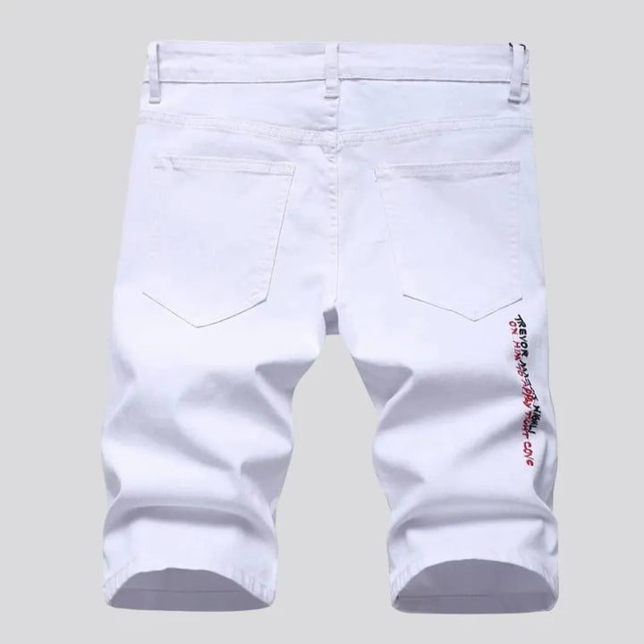 Distressed denim shorts
 for men