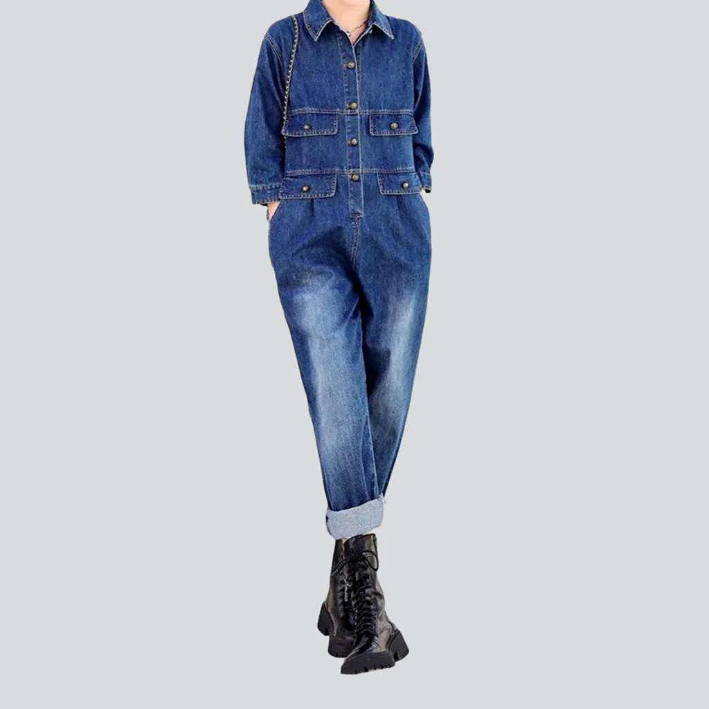 Baggy women's denim jumpsuit | Jeans4you.shop