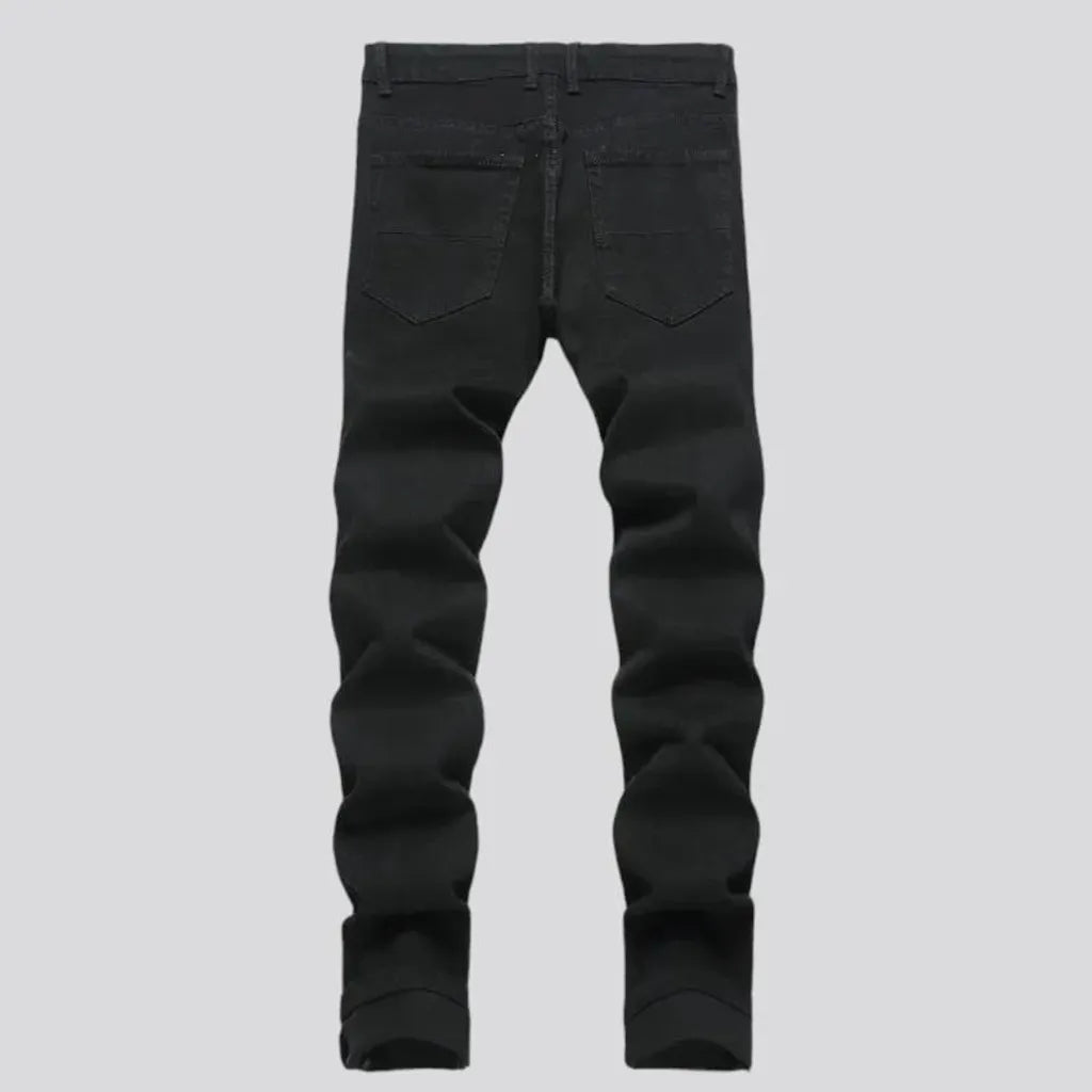 Mid rise skinny grunge men's jeans