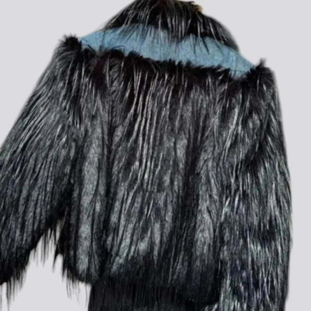 Oversized fringe fashion men's denim jacket