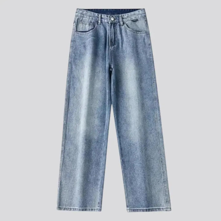 90s style light vintage baggy men's jeans