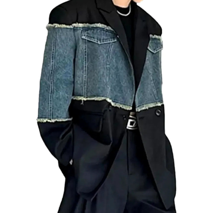 Black fashion men's denim blazer