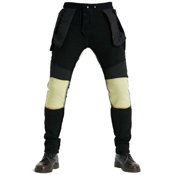 Black kevlar women's biker jeans