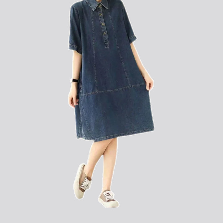 Blouson Shirt Casual Denim Dress | Jeans4you.shop