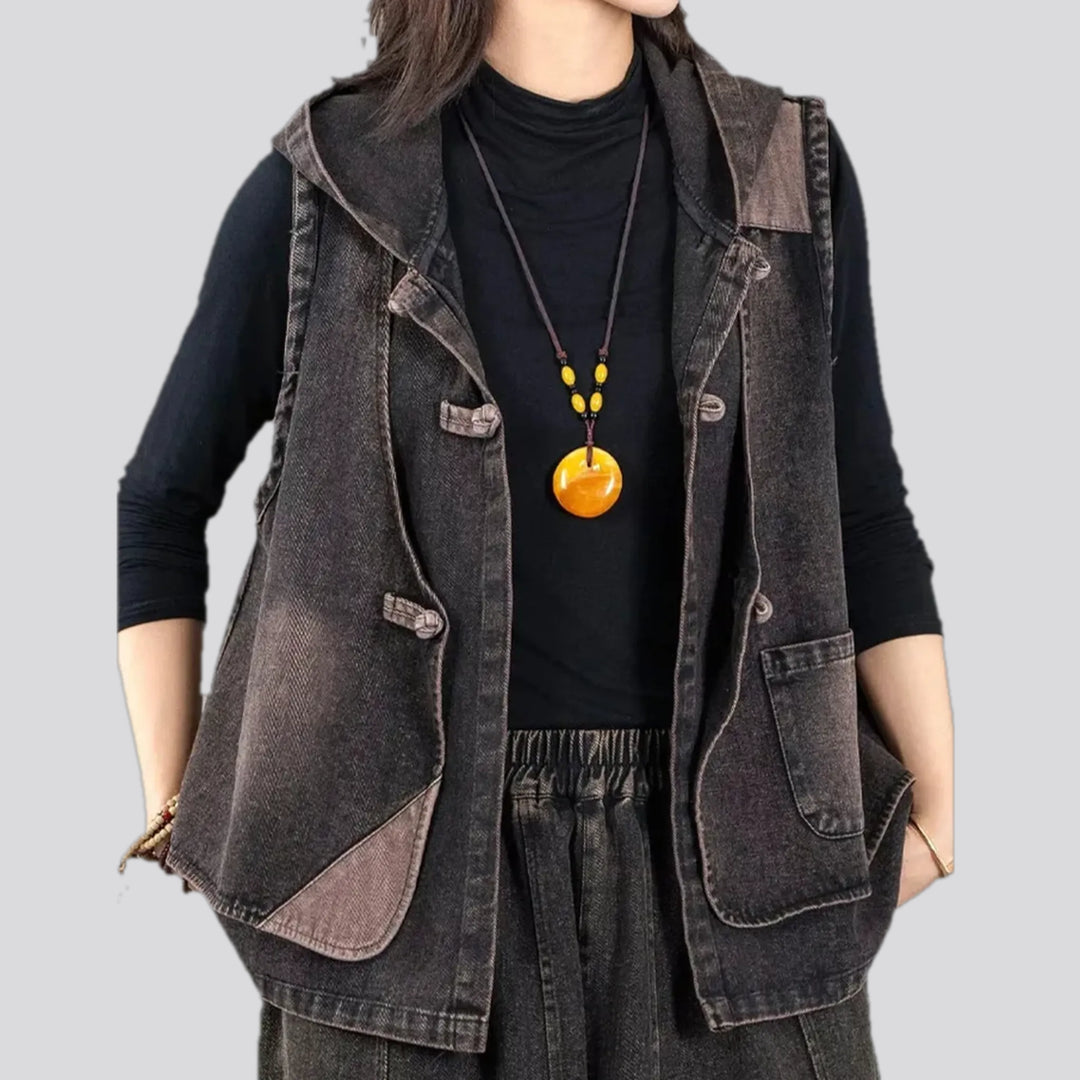 Boho Multi-layer Fashion Jeans Vest for Women | Jeans4you.shop