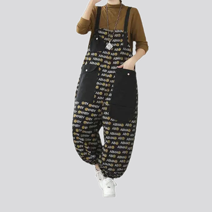 Boho Style Cargo Pockets Women's Jeans Overall | Jeans4you.shop