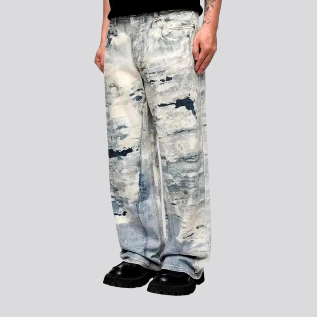 Boho Style Faded Jeans for Men | Jeans4you.shop