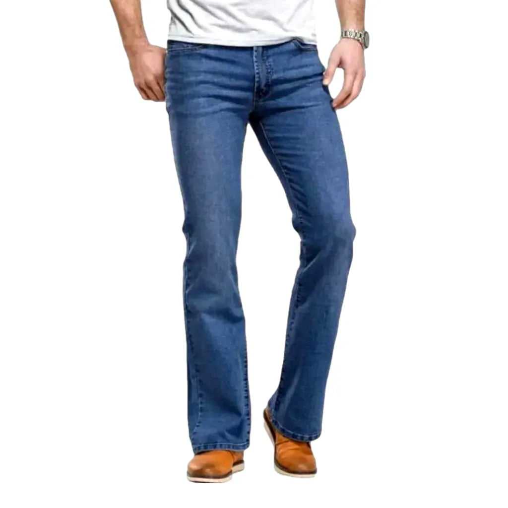 Bootcut men's stonewashed jeans