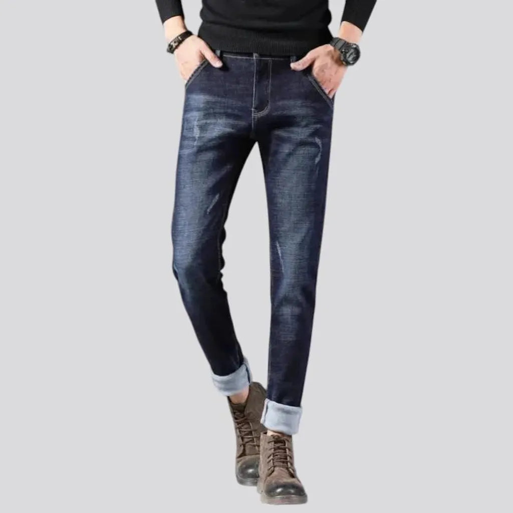 Stretchable slim-fit men's jeans