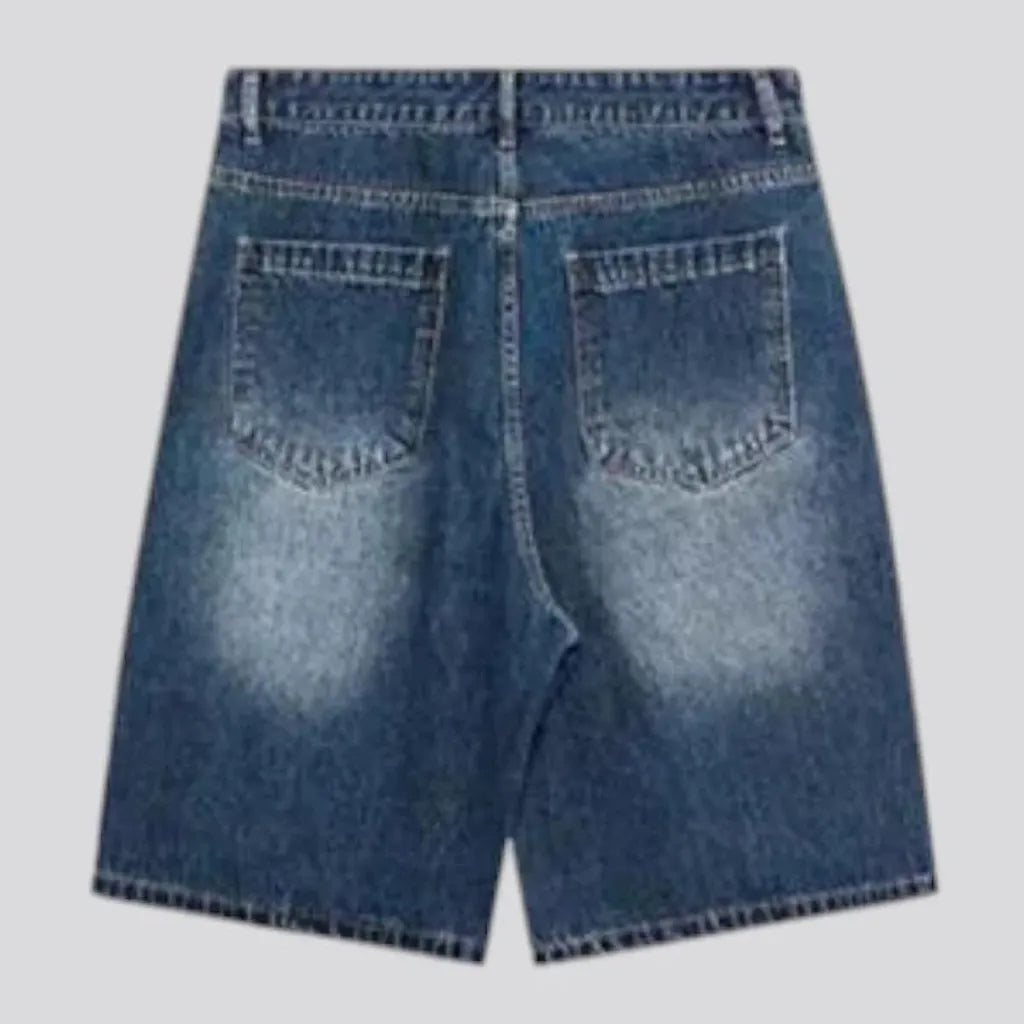 Comfortable men's denim shorts