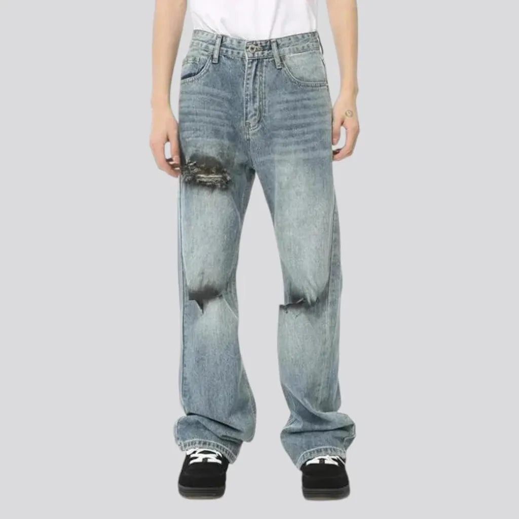 Sanded and stylish men's jeans