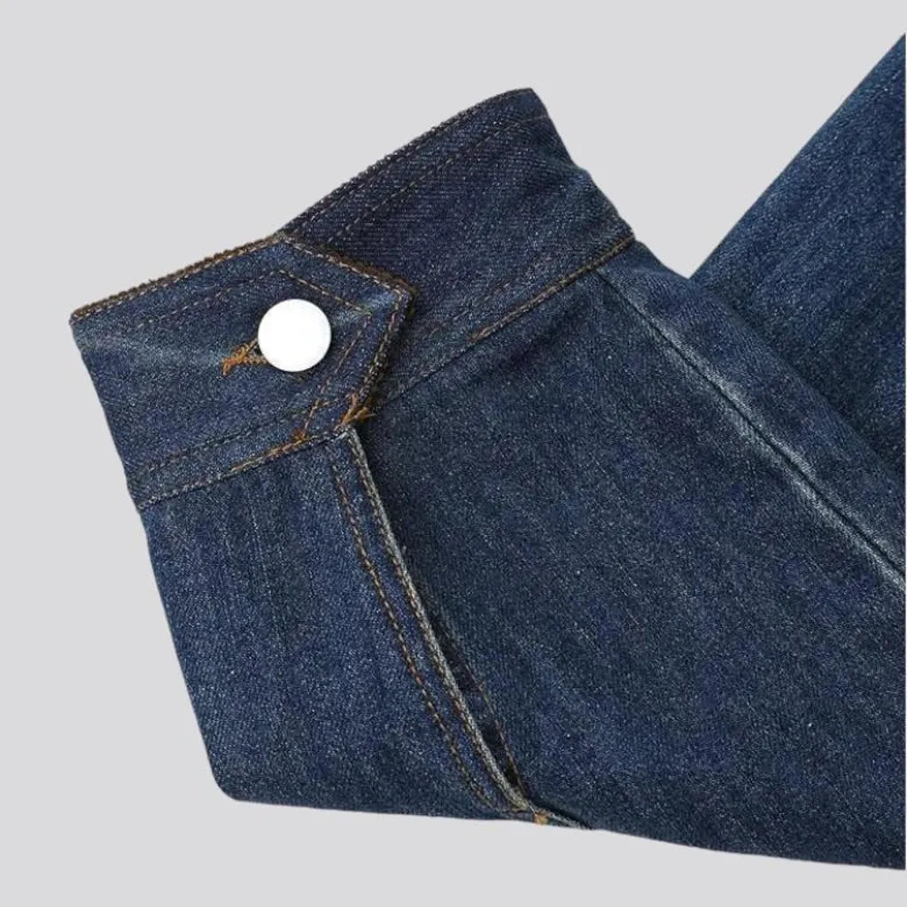 Dark-wash oversized jeans jacket
 for ladies