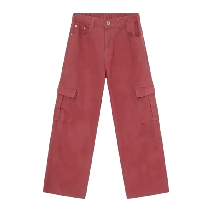 Unique Color Y2k Stylish Men's Jeans - Pink