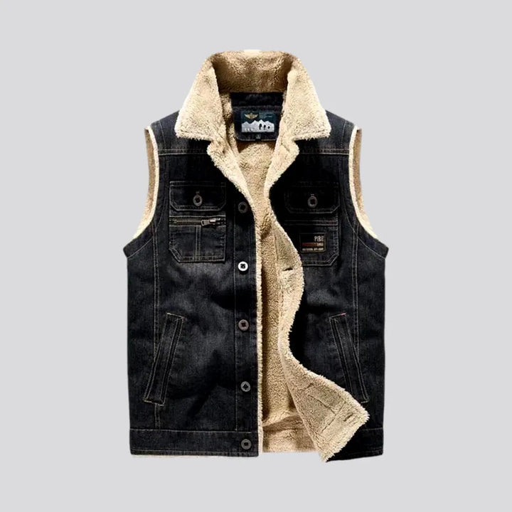 Casual Fit Medium Length Sherpa Vest for Men | Jeans4you.shop