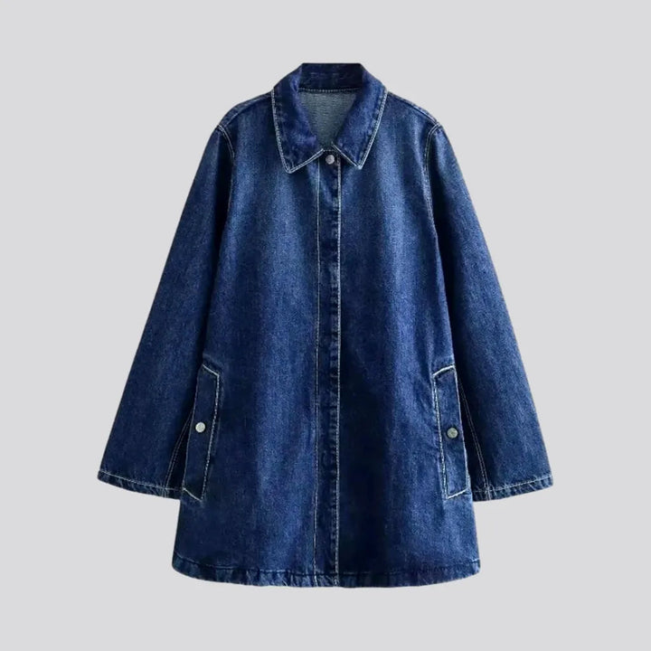 Casual Medium Pattern Women's Jeans Coat | Jeans4you.shop