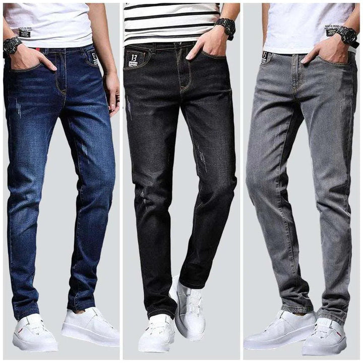 Casual slim fit men's jeans