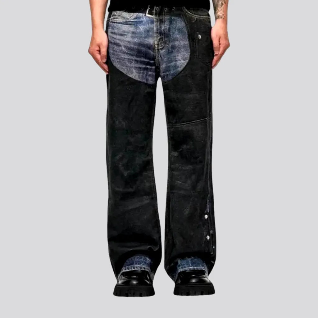 Color-blocked Bootcut Men's Jeans | Jeans4you.shop