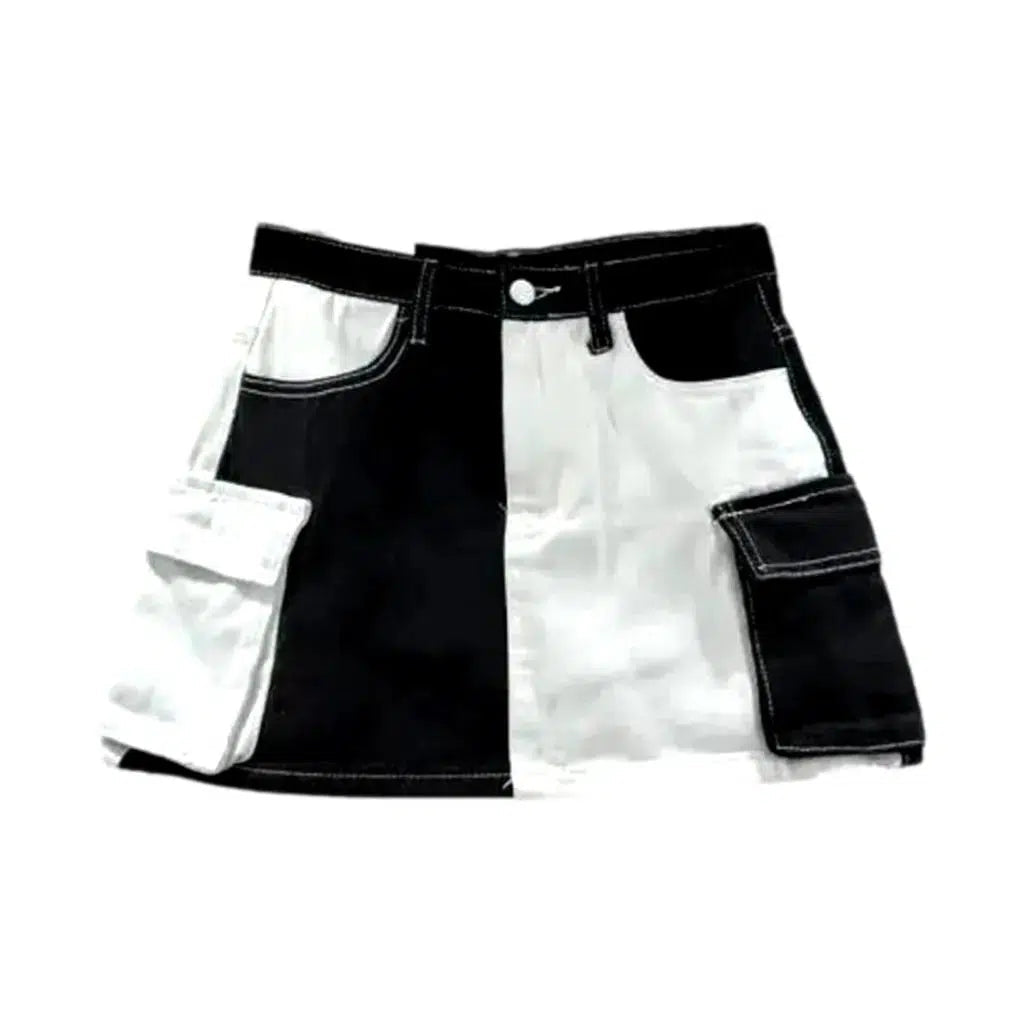 Color fashion women's jean skort