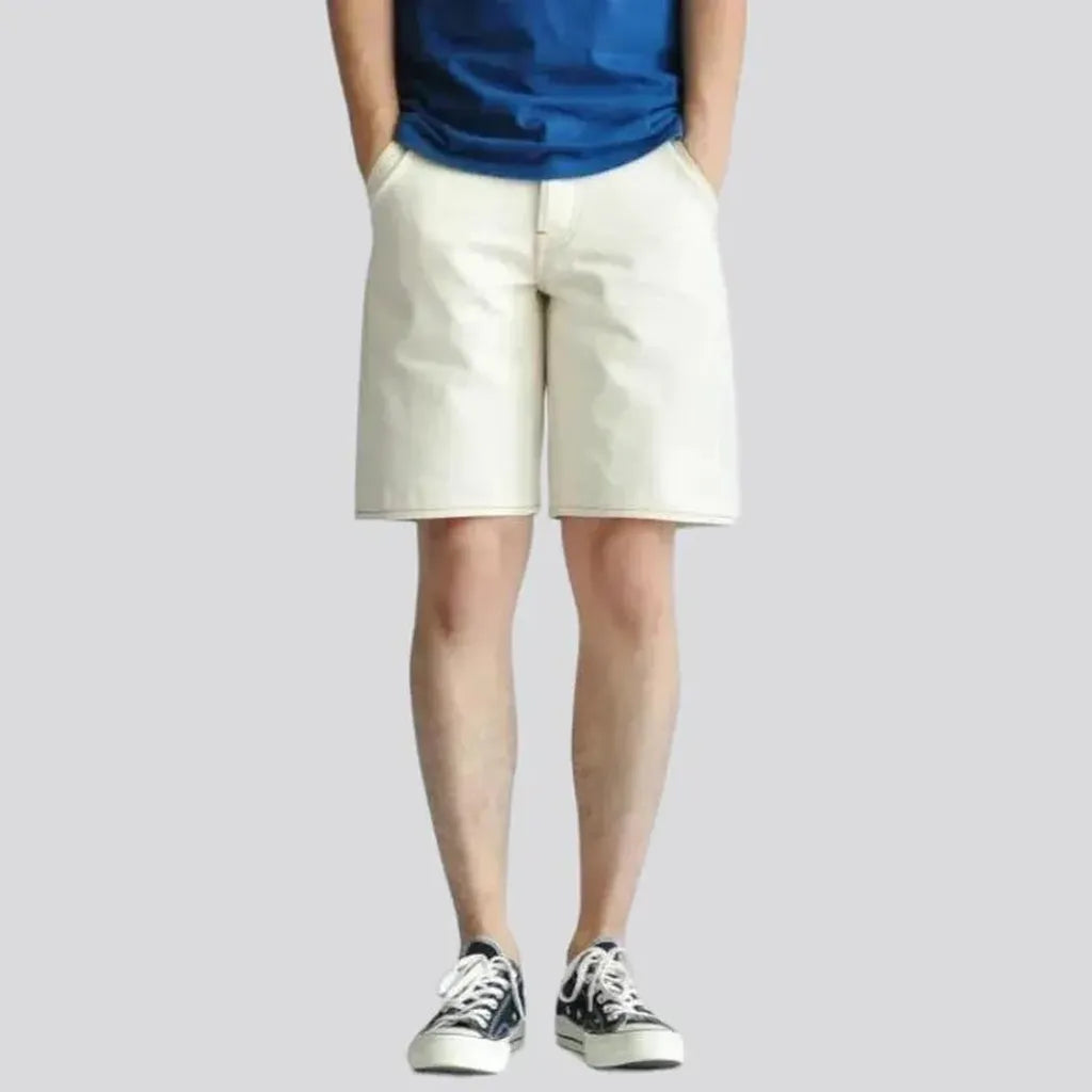 Monochrome men's denim shorts