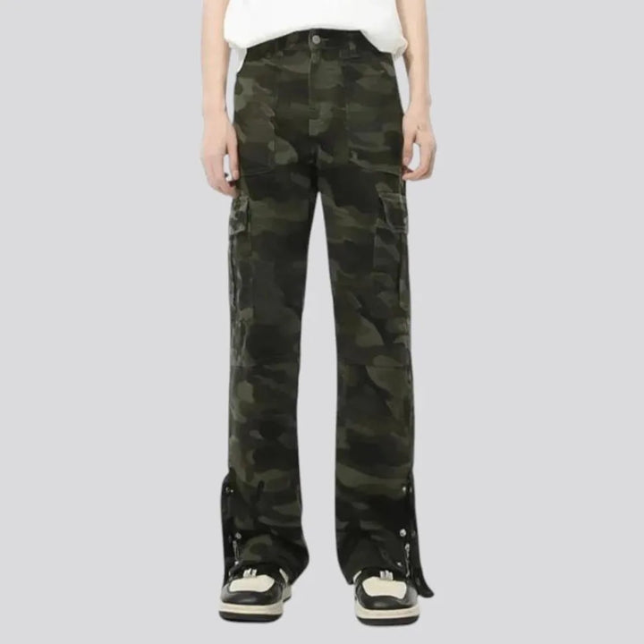 Multicolor loose fit men's jean pants