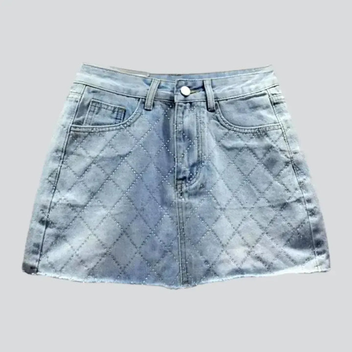Raw-hem embellished jeans skirt
 for women | Jeans4you.shop