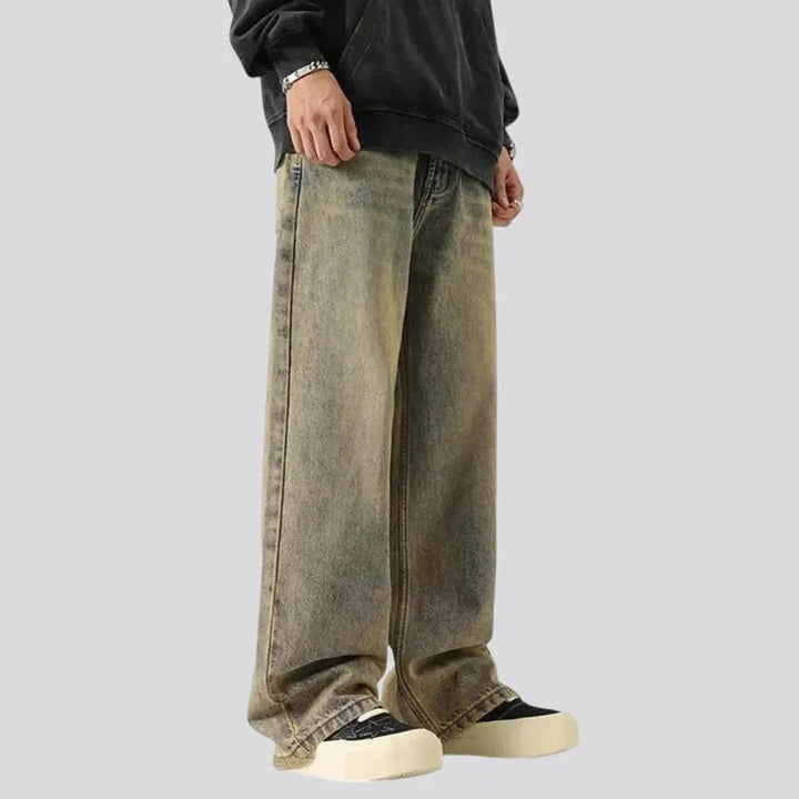 Retro mid rise men's jeans