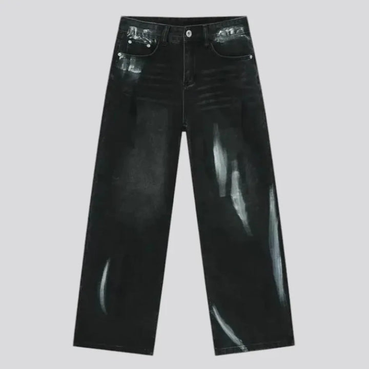 Sanded vintage fit men's jeans