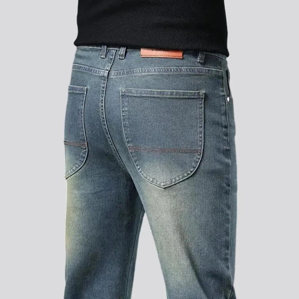 Sleek slim fit retro men's jeans