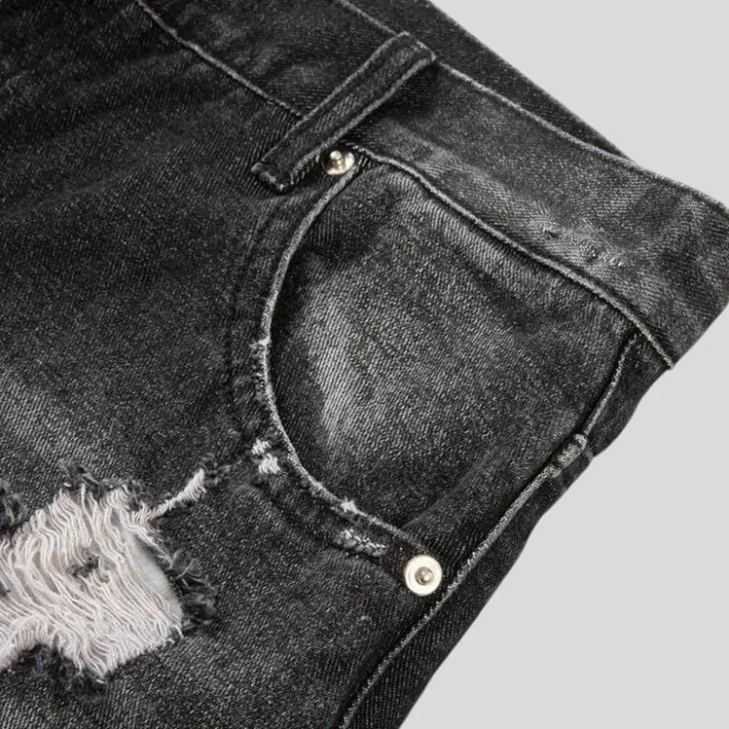 Baggy grunge distressed men's jeans