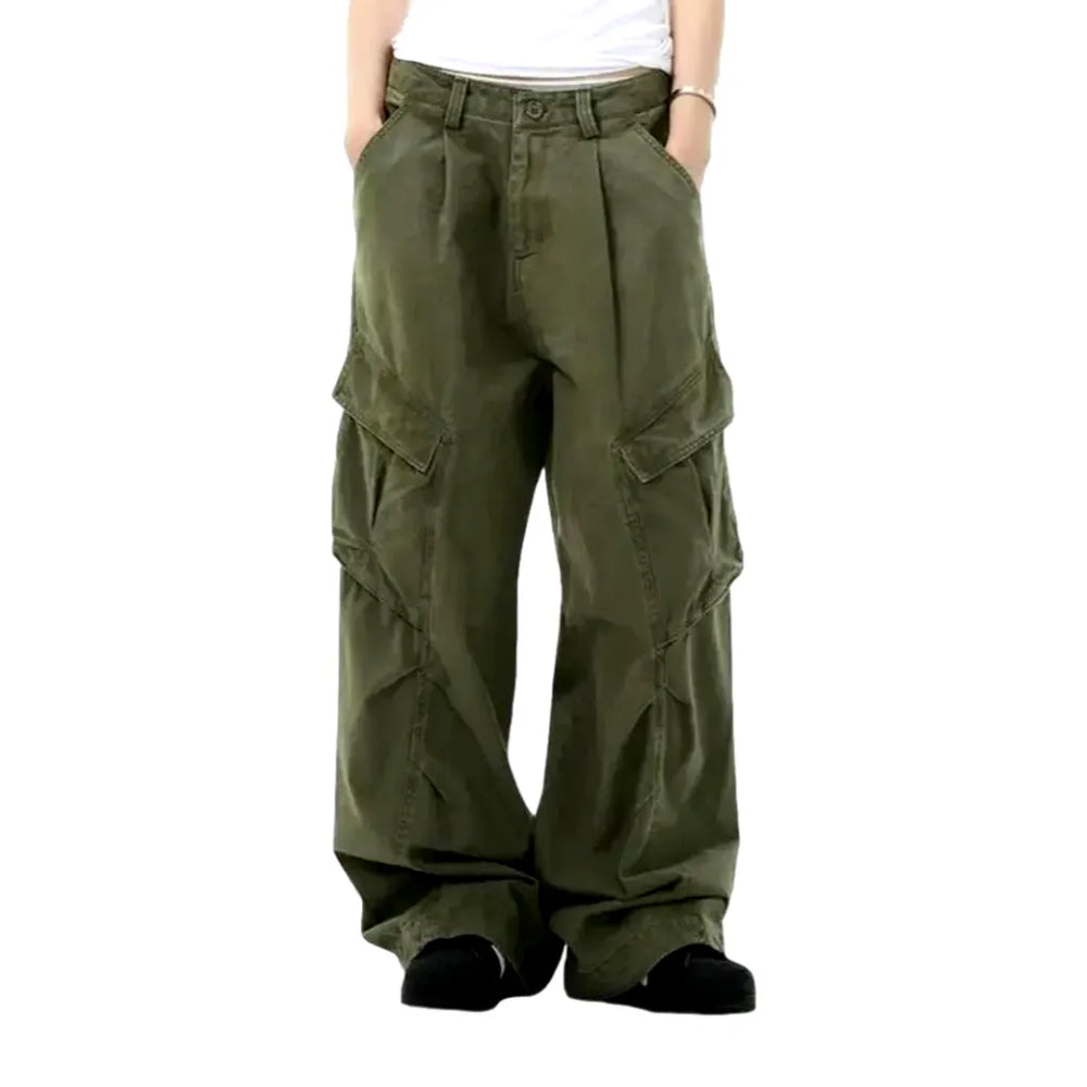 High Waist Jeans for Ladies - Khaki