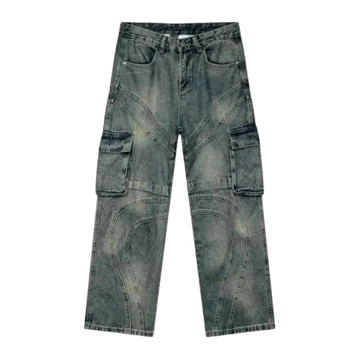 Mid Rise Vintage Men's Jeans - Blue