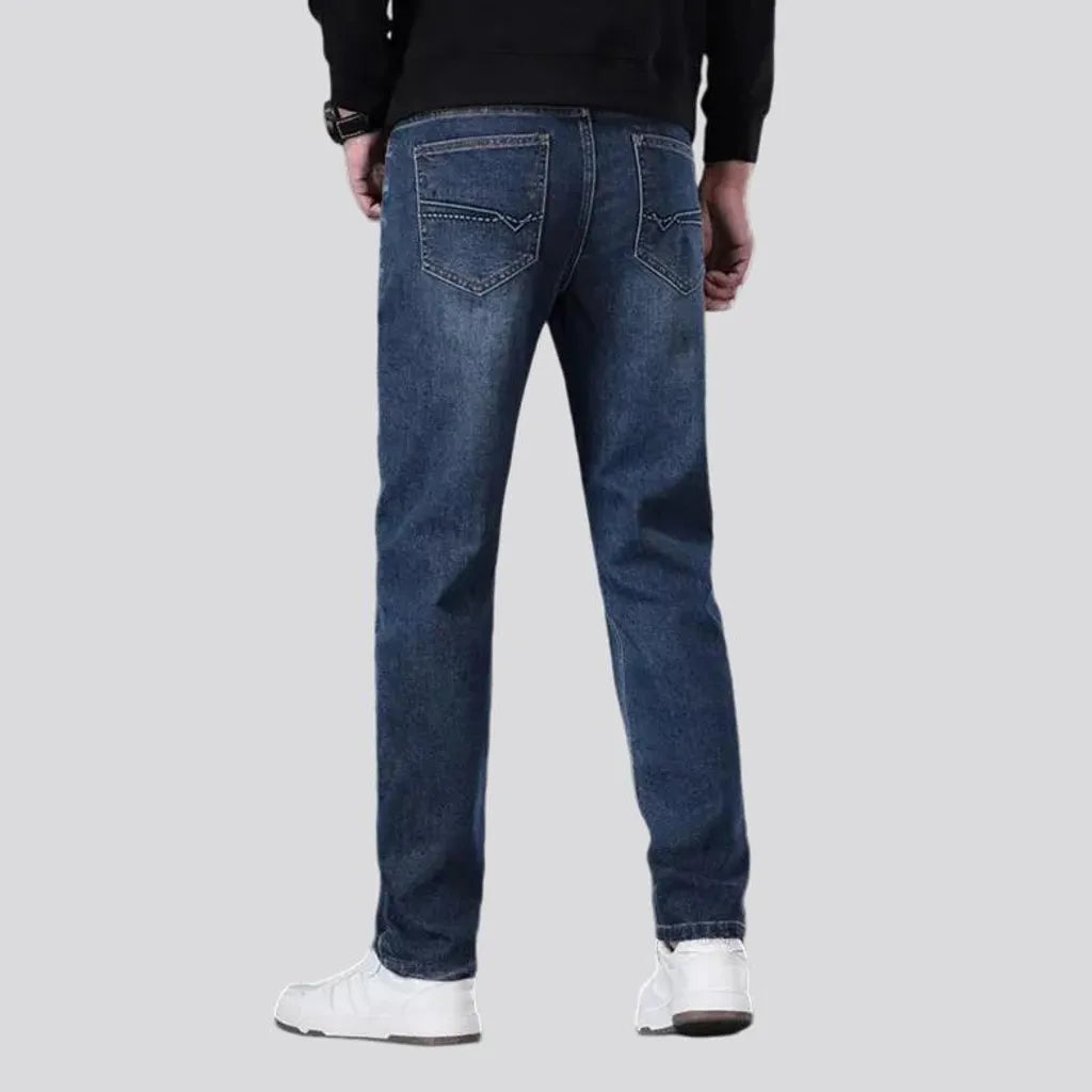 Stretchable high waist men's jeans