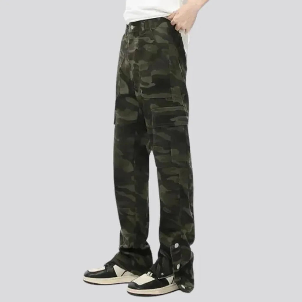 Multicolor loose fit men's jean pants