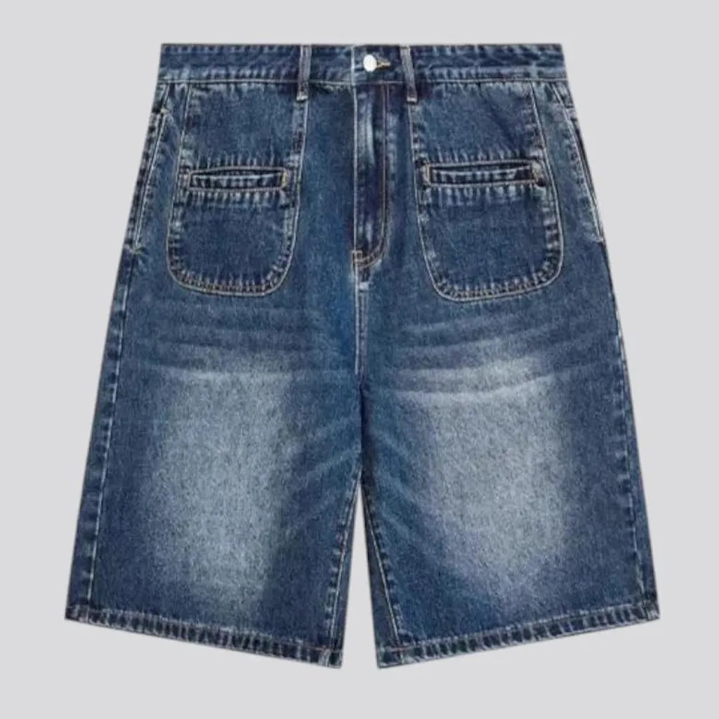 Comfortable men's denim shorts