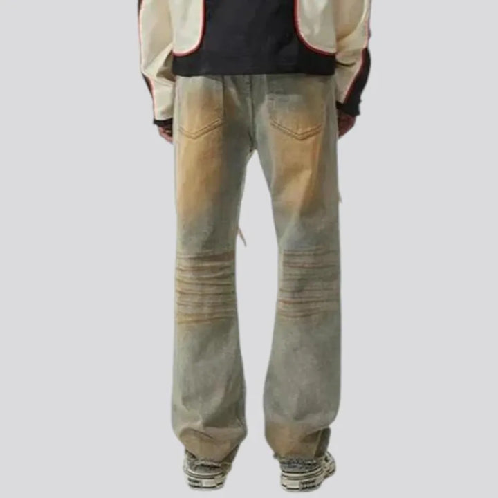 Boho style men's jeans