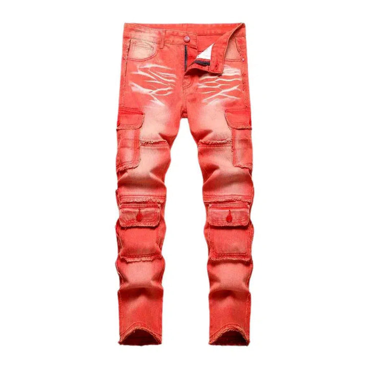 Distressed men's fashion jeans