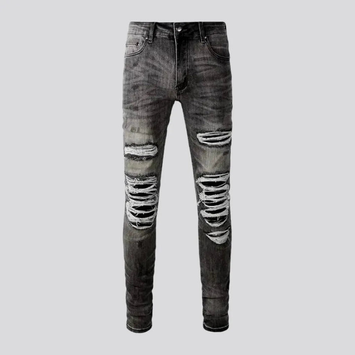 Distressed Skinny Biker Jeans for Men | Jeans4you.shop