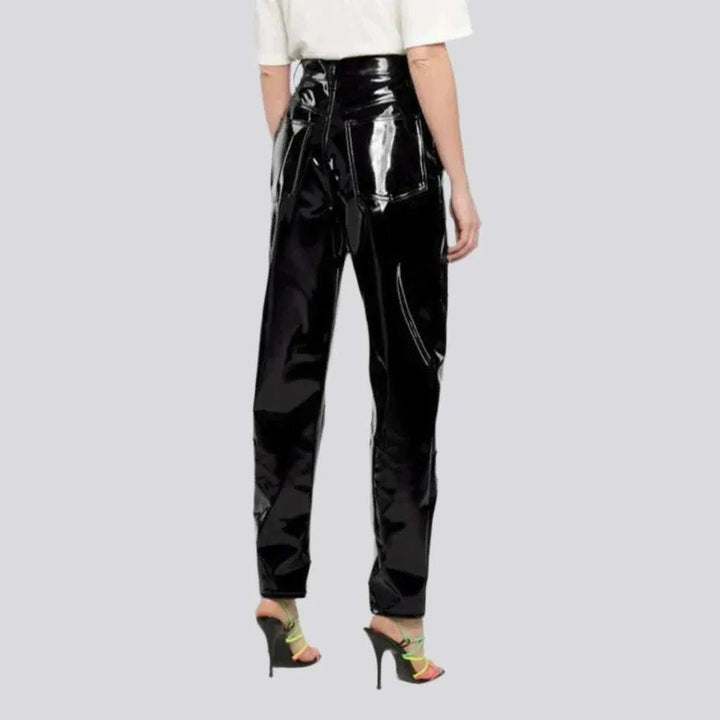 High-waist slim denim pants
 for ladies