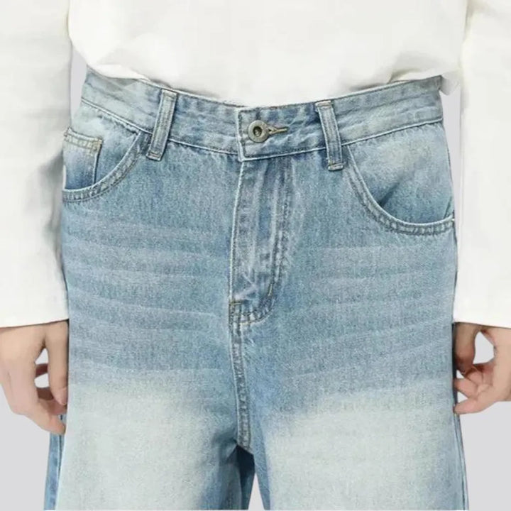 Baggy mid-waist 90s style men's jeans